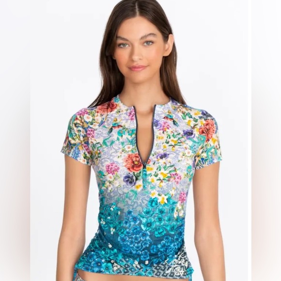 JOHNNY WAS SUN RAYS SURF SHIRT NWT Size Large - Picture 3 of 6